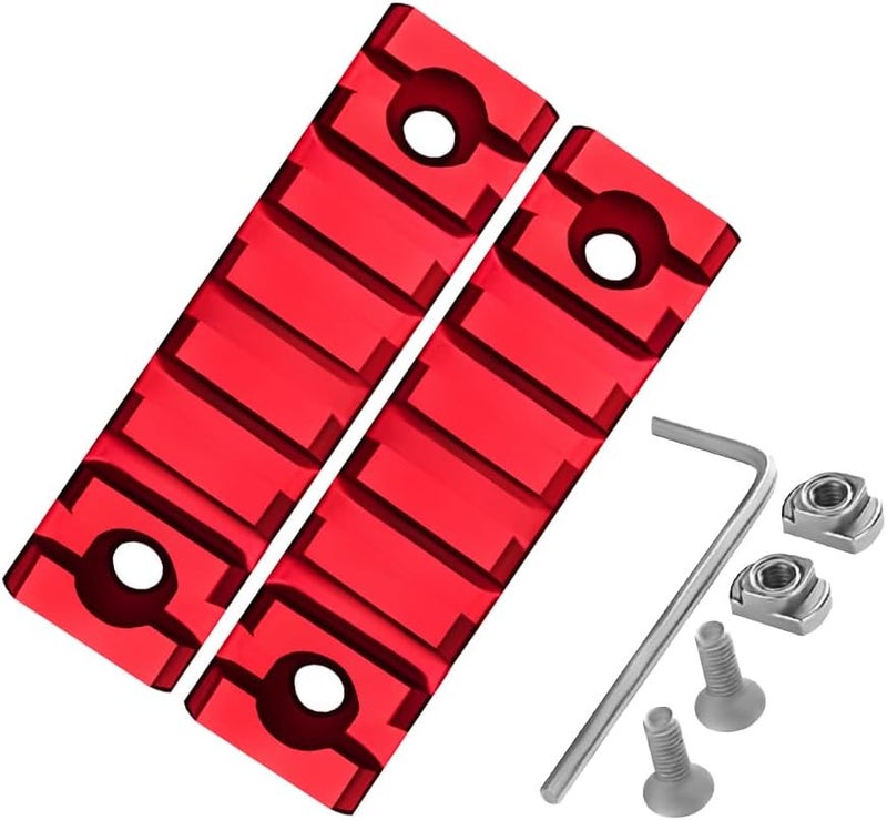 Gotical Store Combo of 5 Slots & 7 Slots M-Lock Rail Picatinny Rail Section Adapter Super Value Pack M-Lock with Set of Screws ML0K Picatinny Accessory Rail (Pack of 8 - Slots, Trigger & Attachment) - Image 4